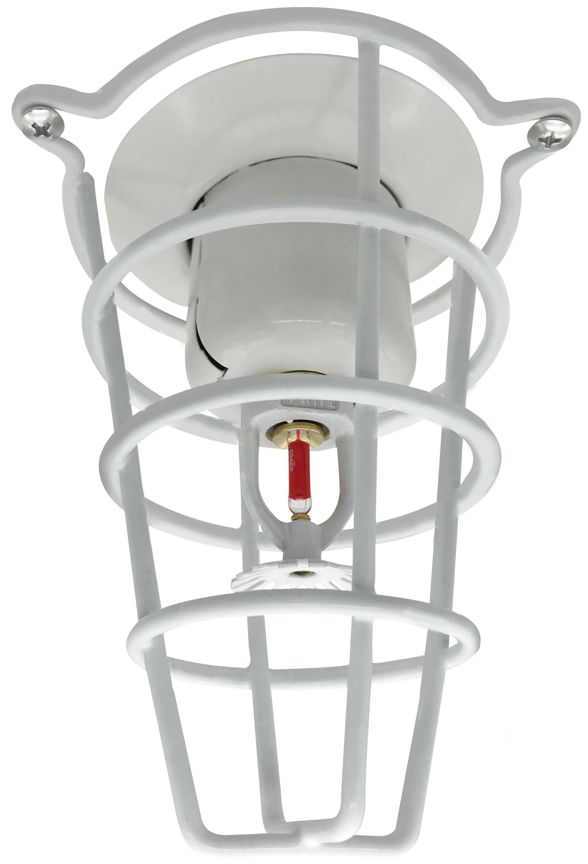 White Fire Sprinkler Head Guard Cover for Both 1//2 /& 3//4 Fire Head for Protecting Flush Mount /& Side Wall /& Pendent Head Semi 2 Pack Recessed Sprinkler Head Cage Happy Tree